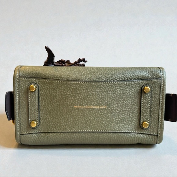 Coach Rogue 25 Color Block Satchel Amy Green and Large Dino Charm - Picture 12 of 15